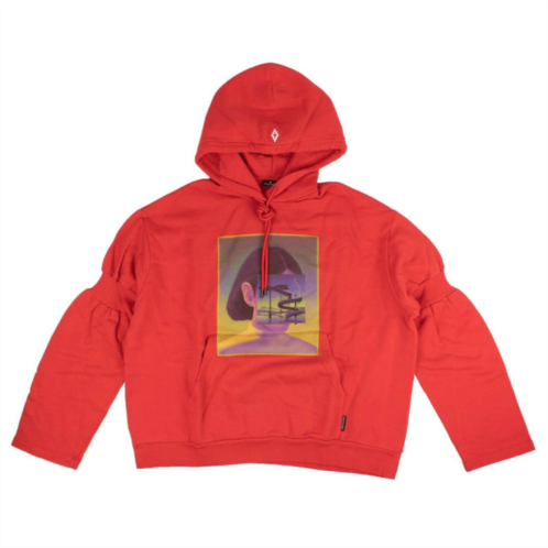 Marcelo Burlon red slide graphic pullover hoodie