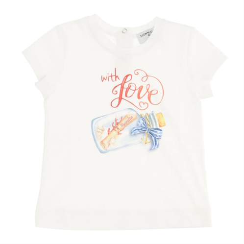 Monnalisa white in love graphic t-shirt