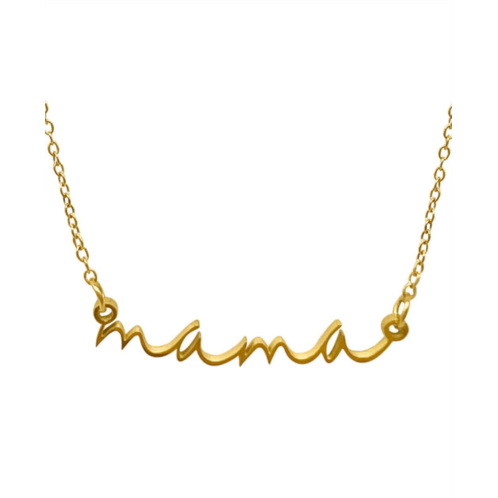 Adornia cursive mama necklace gold