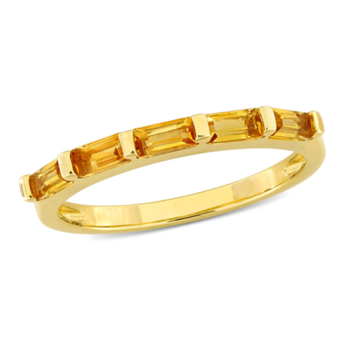 Mimi & Max 5/8ct tgw baguette-cut citrine anniversary band ring in 10k yellow gold