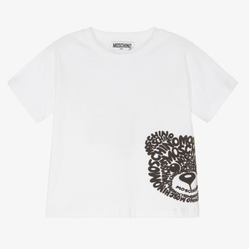 Moschino white teddy bear logo t-shirt