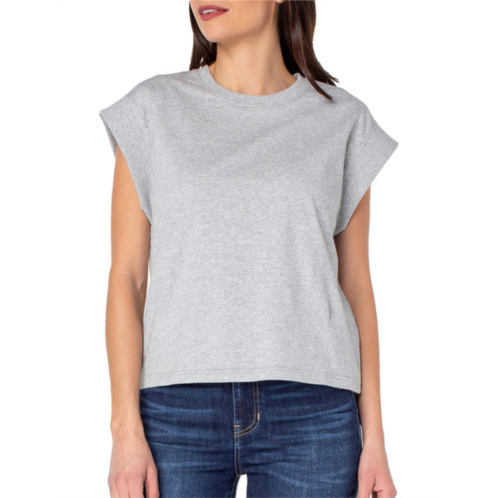Earnest Sewn womens ribbed trim cropped t-shirt