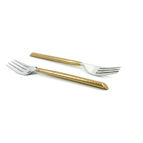 Vibhsa golden silverware salad forks set of 6