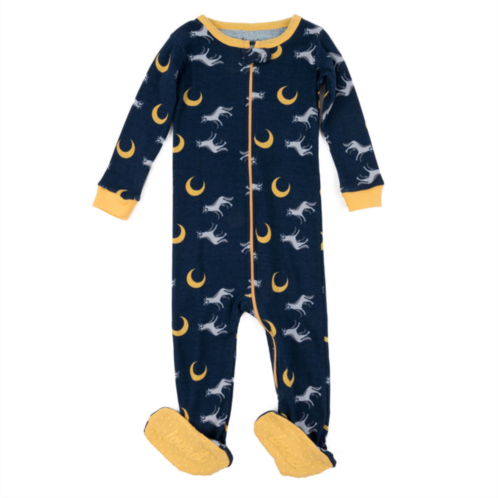 Leveret kids footed cotton pajamas wolf