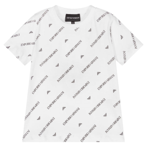 Armani white eagle logo t-shirt