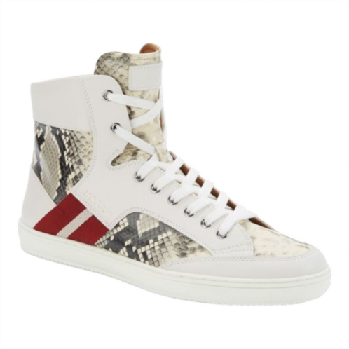 Bally oldani mens 6240612 white high-top leather sneakers