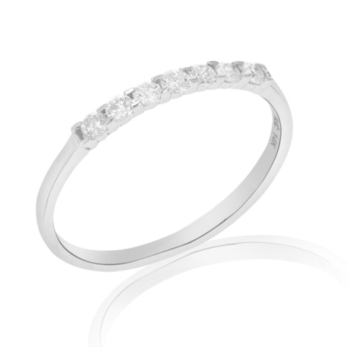 Vir Jewels 1/4 cttw 7 stones diamond wedding band 14k white gold bridal rind round