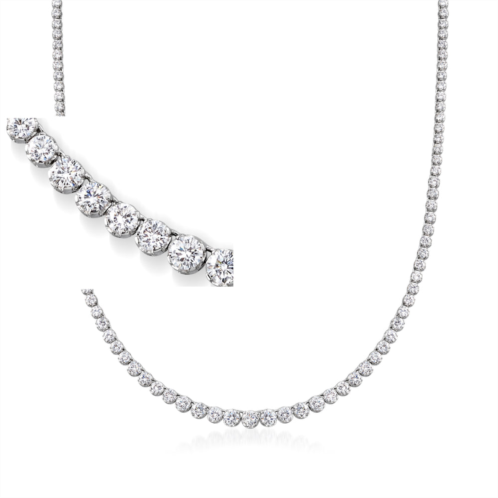 Ross-Simons graduated cz tennis necklace in sterling silver