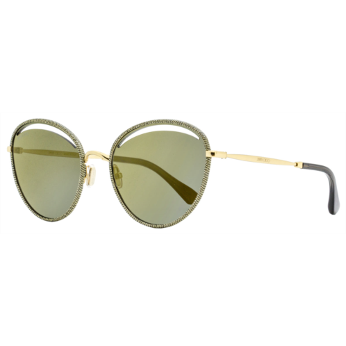 Jimmy Choo womens cut-out sunglasses malya/s w8qk1 gold/gray 59mm