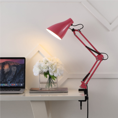 JONATHAN Y odile 28.5 classic industrial adjustable articulated clamp-on led task lamp