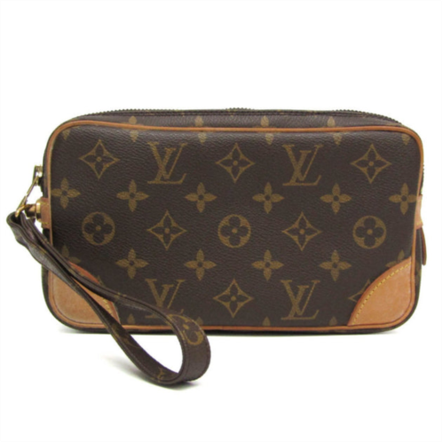 Louis Vuitton marly dragonne canvas clutch bag (pre-owned)