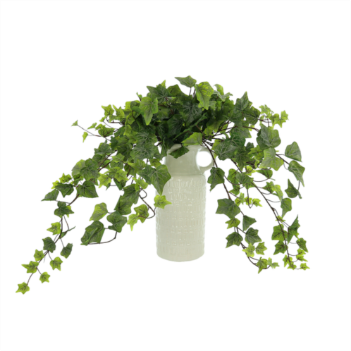 Creative Displays frosted ivy plant in a tall ceramic vase