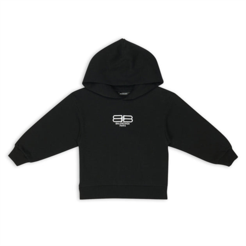 BALENCIAGA black centered logo hoodie
