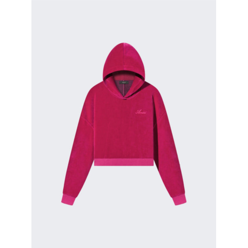 Amiri cropped hoodie fuchsia pink