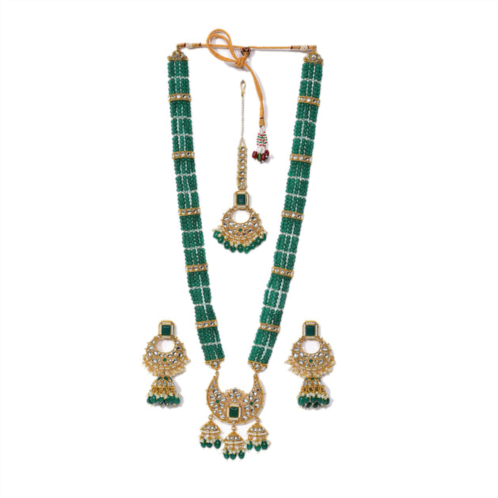 SOHI multi color kundan gold plated necklace set