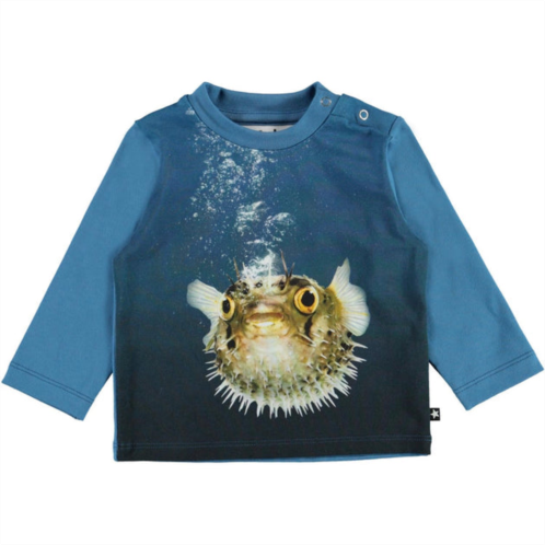 Molo blue pufferfish t-shirt