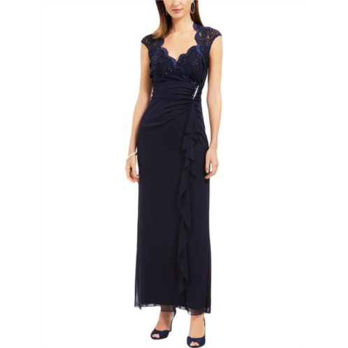 Connected Apparel womens lace long evening dress