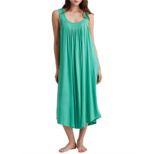 Papinelle womens pleated maxi modal knit nightgown