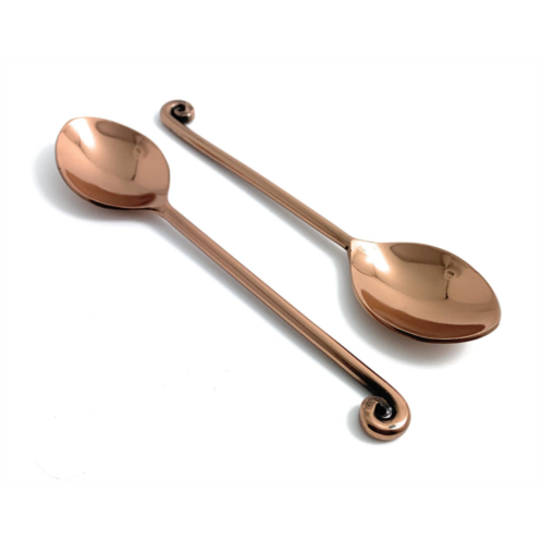 Vibhsa stainless steel copper teaspoons set of 6