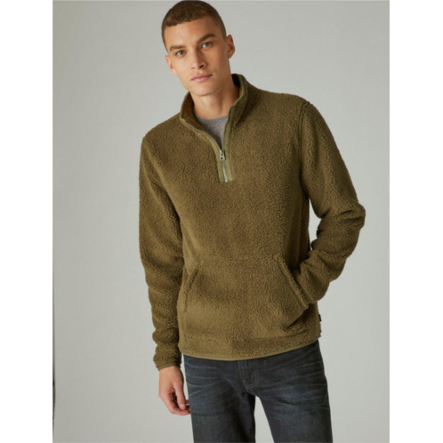 Lucky Brand mens solid hi-pile utility mock neck