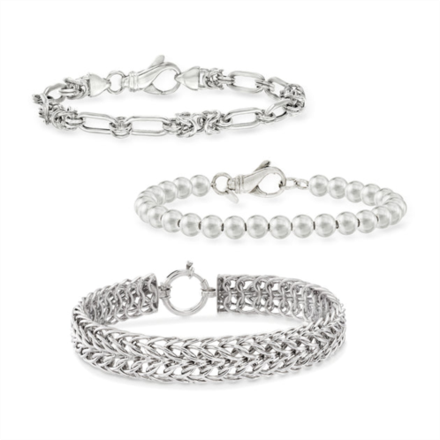 Ross-Simons sterling silver jewelry set: 3 bracelets