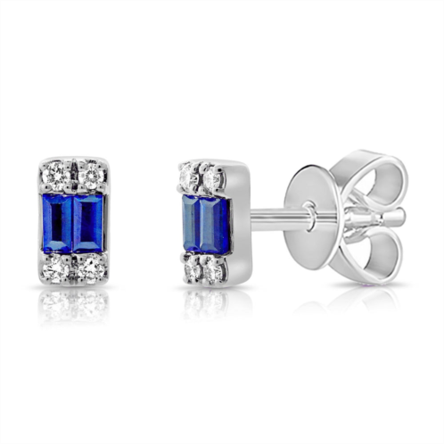 Sabrina Designs 14k gold diamond & sapphire stud earrings