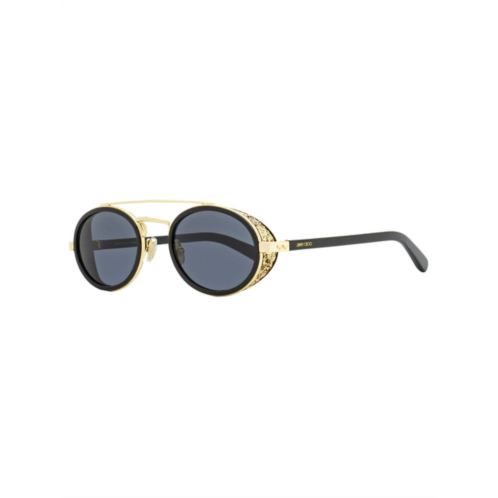 Jimmy Choo womens oval sunglasses tonie/s 2m2ir black/gold 51mm