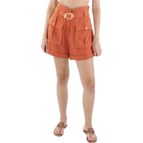 Jonathan Simkhai rami womens linen textured cargo shorts