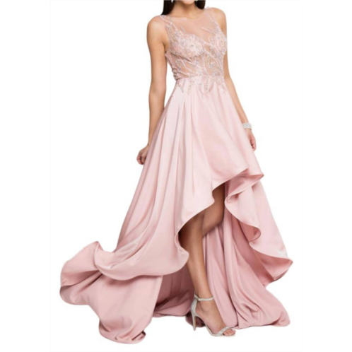 Terani Couture hi-low gown in blush