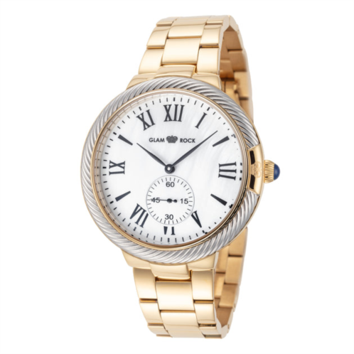 Glam Rock womens twisted 40mm quartz watch