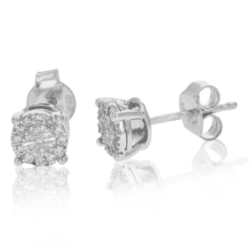 Vir Jewels 1/6 cttw lab grown diamond stud earrings round cut and prong set in 925 sterling silver