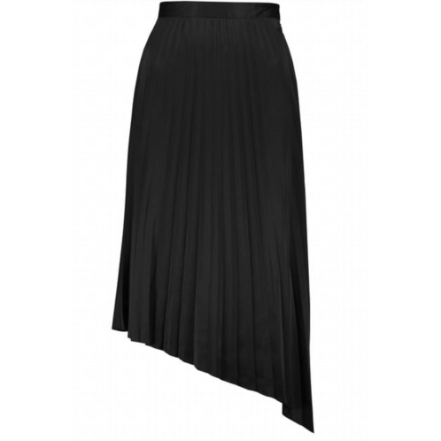 Bishop + young pleated midi skirt in noir