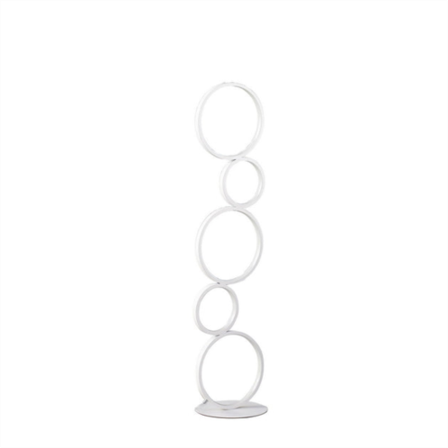 Simplie Fun 38.5 in else nordic 5-ring shaped white led metal table lamp