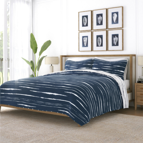 Ienjoy Home horizon light gray reversible pattern quilt coverlet set ultra soft microfiber bedding