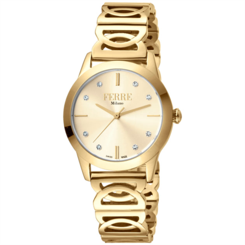 Ferre Milano womens gold dial watch