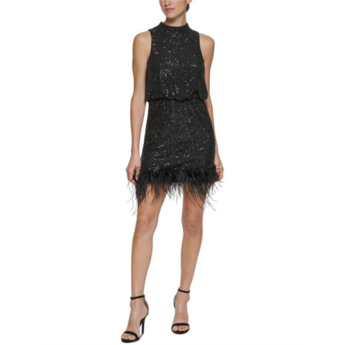 Eliza J womens sequined mini cocktail and party dress