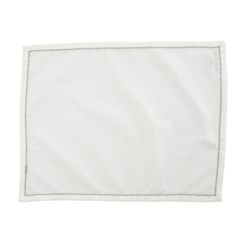 VIETRI cotone linens ivory placemats with light gray stitching - set of 4