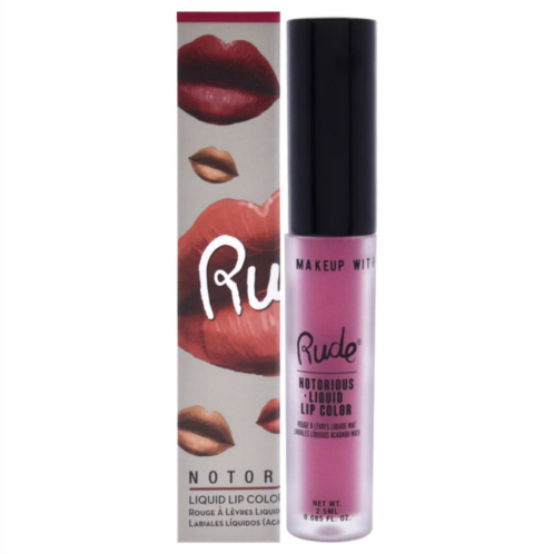 Rude Cosmetics notorious rich long liquid lip color - destructive behavior by for women - 0.1 oz lipstick