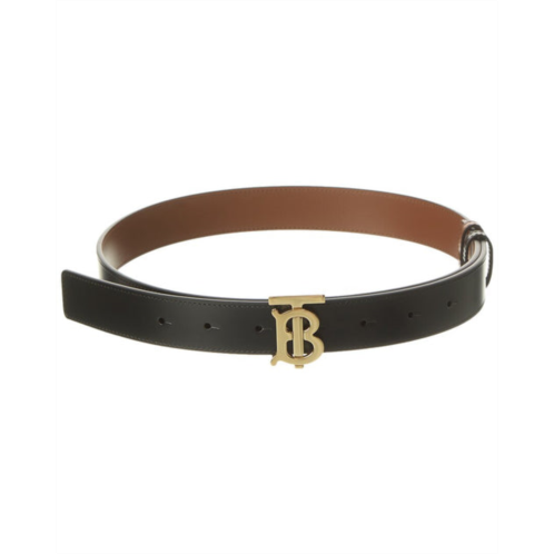 Burberry logo reversible leather belt