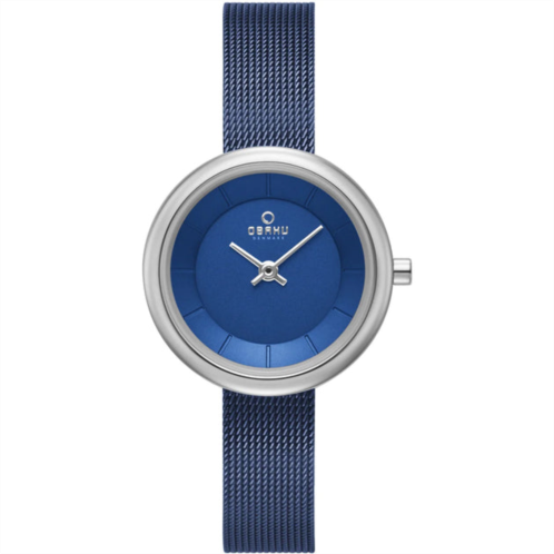 Obaku womens stille arctic blue dial watch