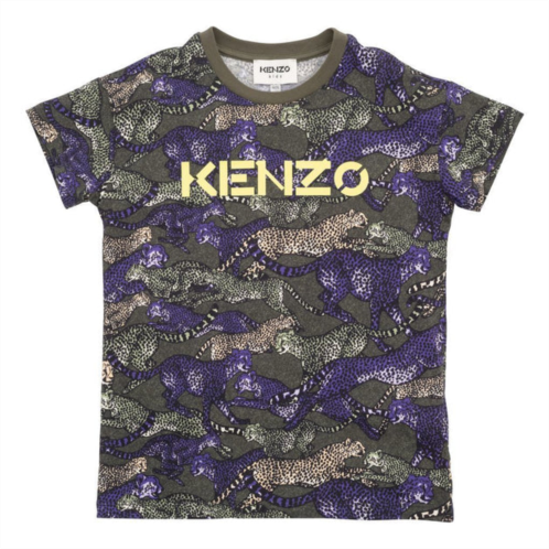 KENZO green & purple logo t-shirt