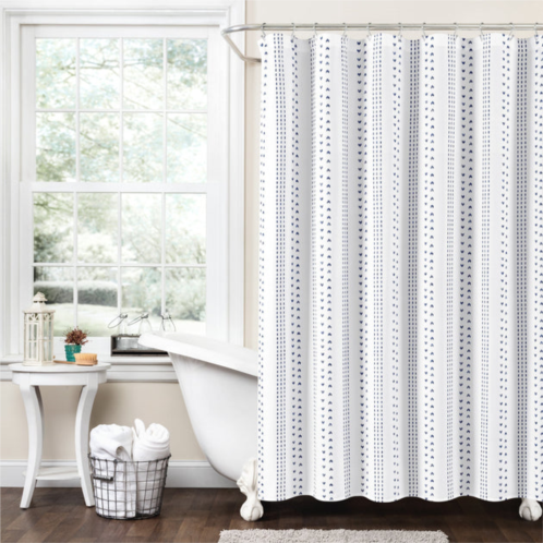 Lush Decor hygge stripe shower curtain