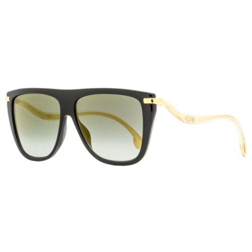 Jimmy Choo womens browline sunglasses suvi/s 807fq black/gold 58mm