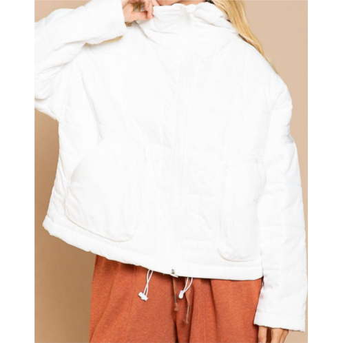 POL quilted jacket in winter white