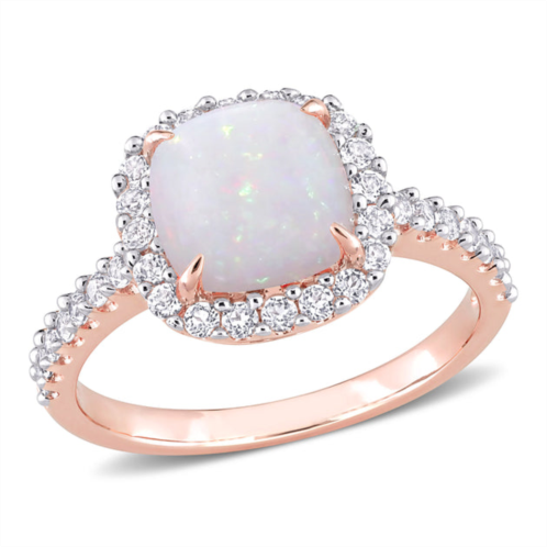 Mimi & Max 2 3/8 ct tgw opal white topaz fashion ring 10k rose gold