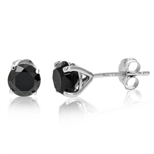 Vir Jewels 1.50 cttw black diamond stud earrings martini set 14k gold