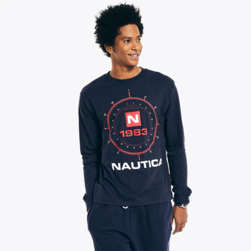 Nautica mens sustainably crafted graphic long-sleeve t-shirt