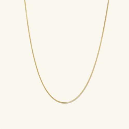 A&M 14k gold dainty baby curb chain necklace 16-24