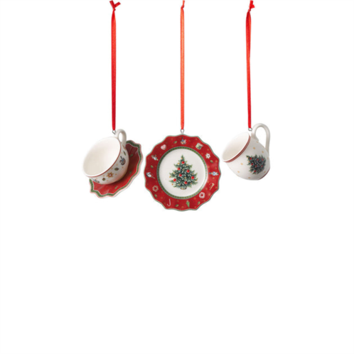 Villeroy & Boch toys delight decoration ornaments : tableware, red set of 3