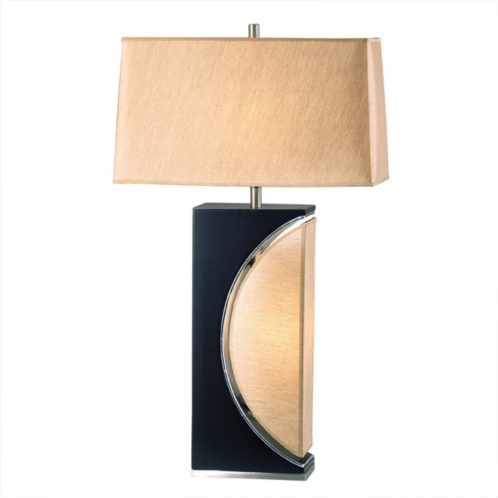 Nova of California half moon 30 table lamp in espresso and brushed nickel with 4-way rotary switch
